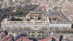 Real Albergo dei Poveri, vista di progetto a volo d'uccello da piazza Carlo III. Courtesy ABDR Architetti Associati