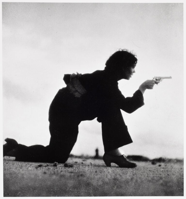 Gerda Taro Republican militiawoman training on the beach outside Barcelona, august 1936. International Center of Photography, Gift of Cornell and Edith Capa, 1986 Courtesy International Center of Photography