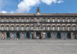 Render del Palazzo Reale di Napoli con il nuovo logo