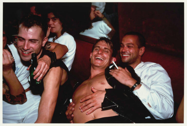 Clemens, Jens and Nicolas Laughing at Le Pulp, Paris, Nan Goldin, 1999