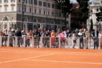 Il campo degli Internazionali di tennis a piazza del Popolo, Roma