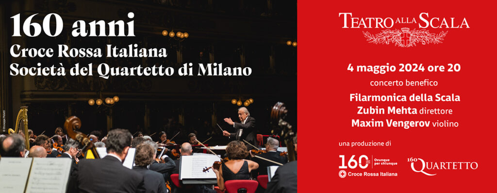 Al Teatro alla Scala il concerto per i 160 anni di Croce Rossa e Società del Quartetto