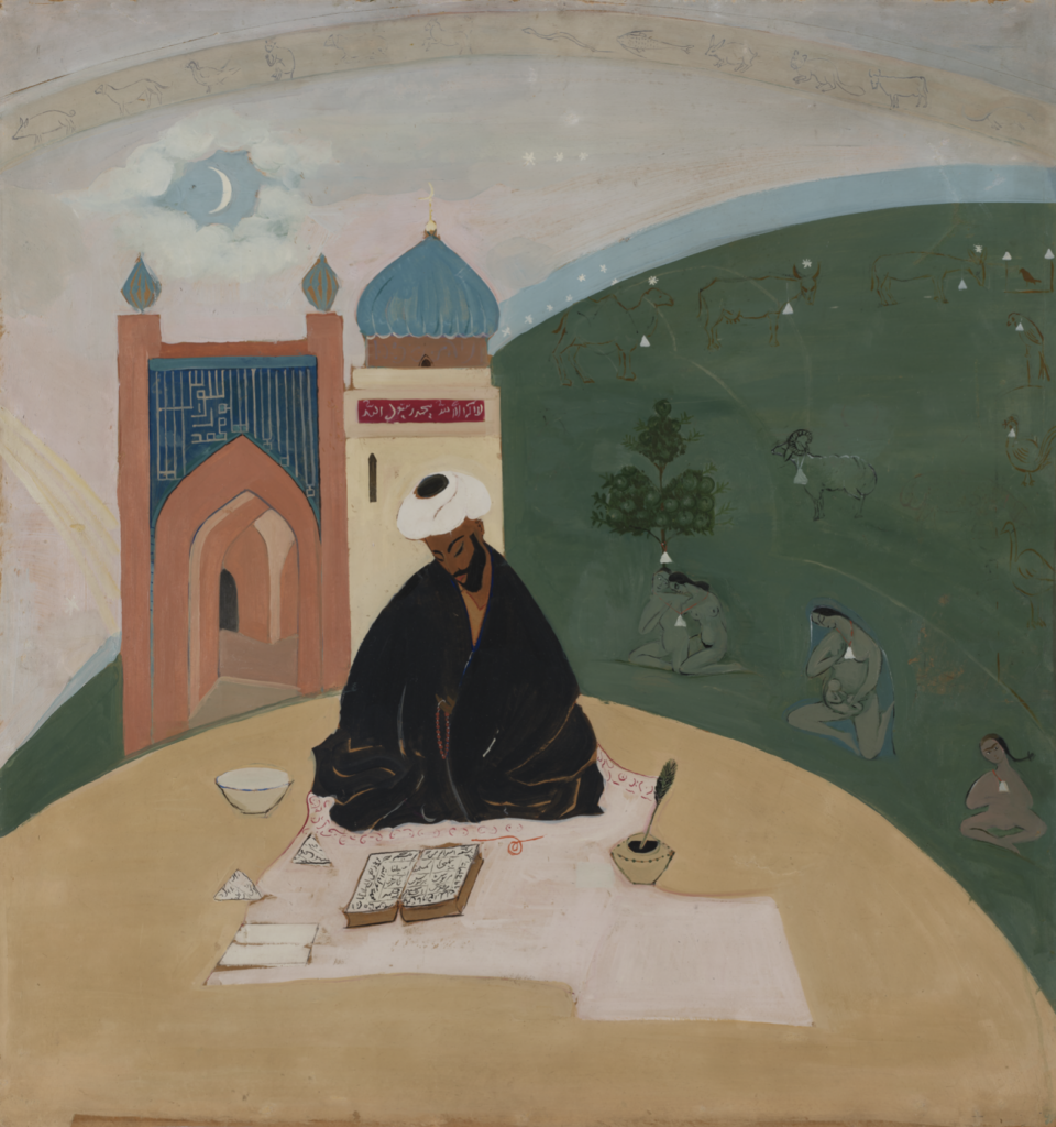 Oganes Tatevosjan, Lo scriba dei talismani, 1920. Museo Statale delle Arti dell’Uzbekistan, Tashkent