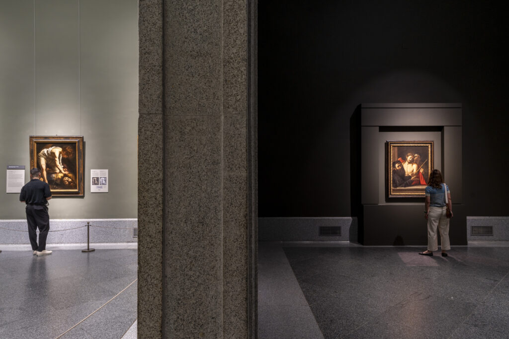 Sala 7A e Sala 8A, Museo Nacional del Prado, Madrid. Due Caravaggio a confronto