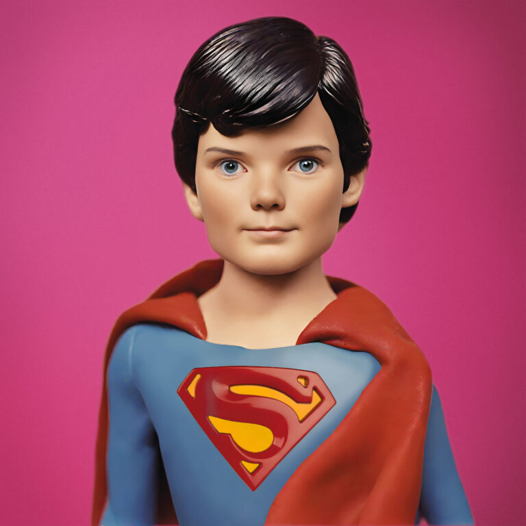 Superman di Federico Ghiso. Cm. 70x60. Stampa su gomma trasparente con retro di smalto bianco