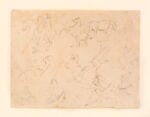 Theodore Géricault, Studies of rearing horses. Pencil on paper
