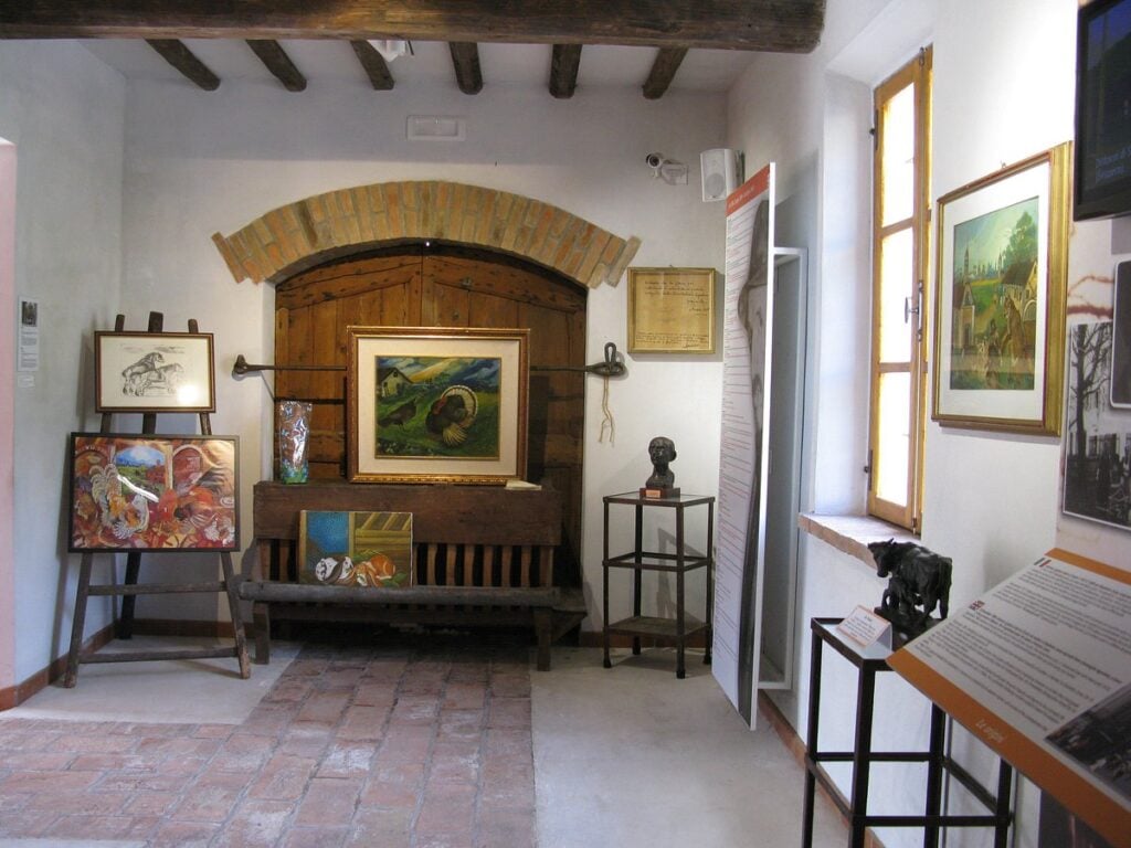 Veduta interna di Casa Museo Antonio Ligabue. Courtesy Casa Museo Antonio Ligabue