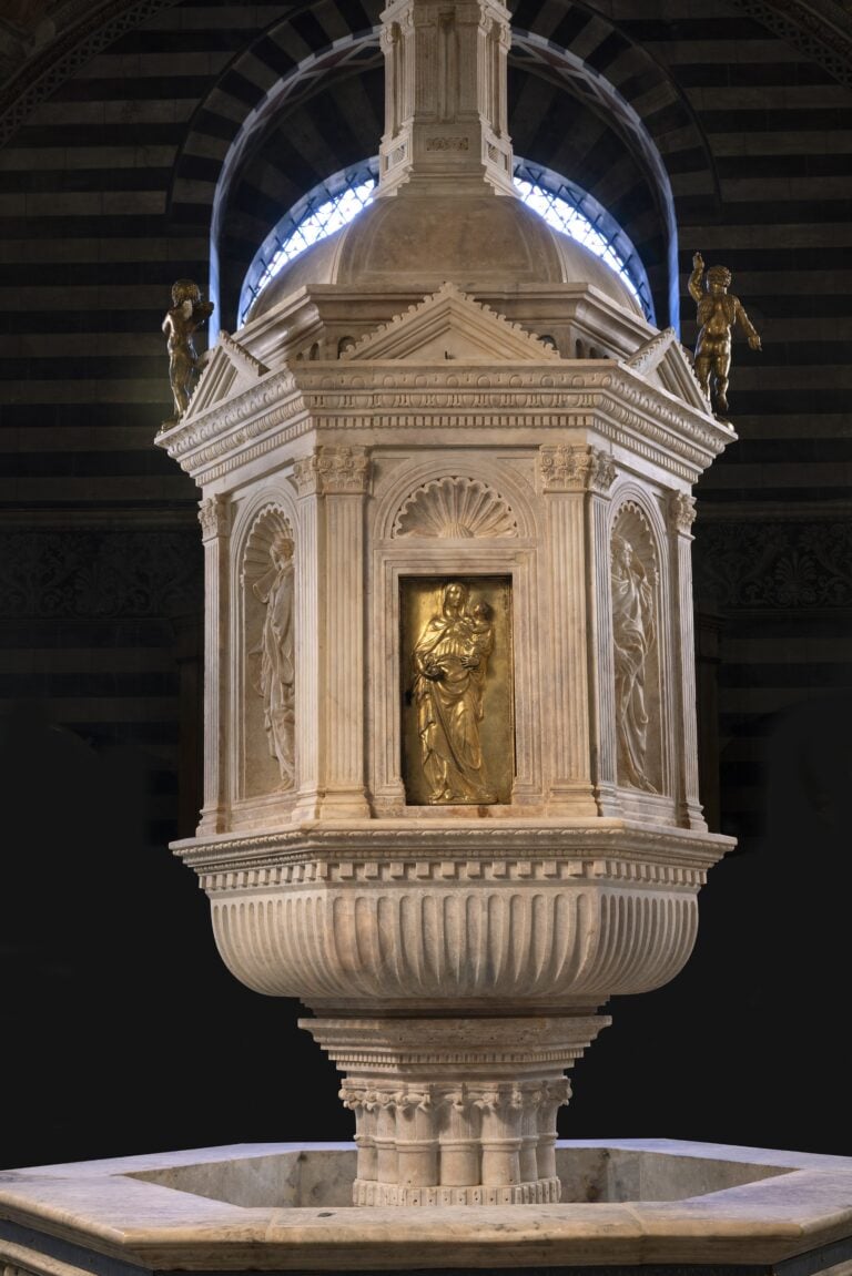 Fonte battesimale del Duomo di Siena, Tabernacolo, dopo il restauro. Photo Bruno Bruchi