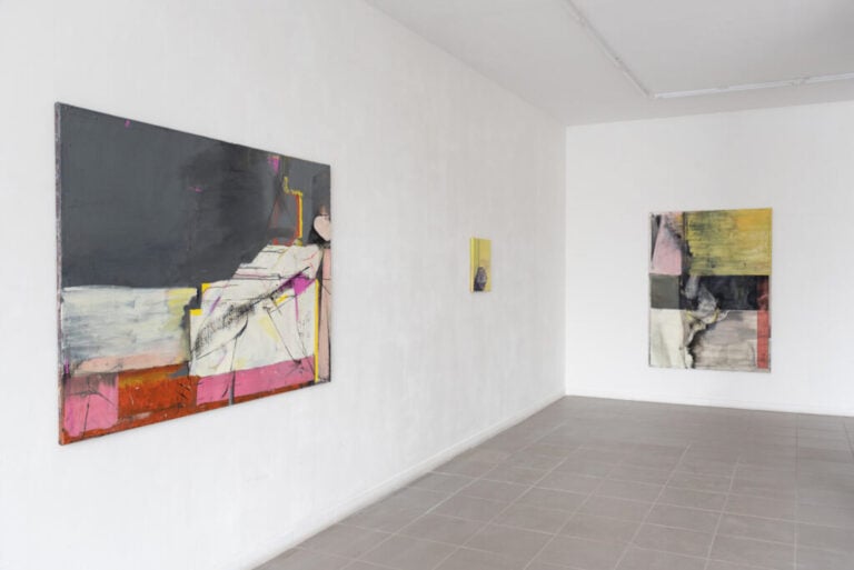 Alessandro Scarabello, RESTLESS PICTURE, 2024, installation view at The Gallery Apart Rome (basement), photo by Eleonora Cerri Pecorella