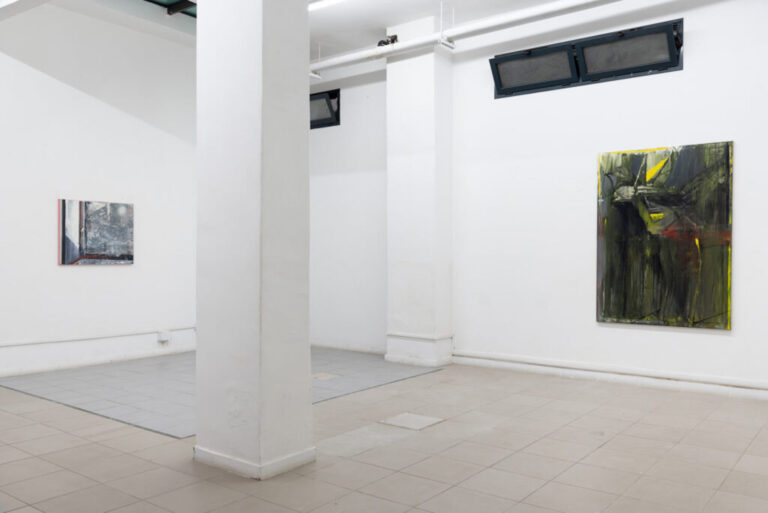 Alessandro Scarabello, RESTLESS PICTURE, 2024, installation view at The Gallery Apart Rome (basement), photo by Eleonora Cerri Pecorella