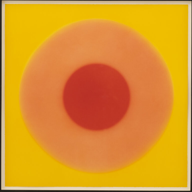 Brian Eno, Dimidium, 2023, Serigrafia su Velluto Somerset 400 g:m2, 65 x 65 cm. Courtesy Galleria Michela Rizzo. Foto Francesco Piva