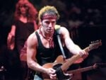 Bruce Springsteen in concerto nel 1984, nel corso del tour di Born in the USA. Courtesy Getty Images