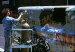 Gordon Matta Clark. Gordon Matta-Clark cutting Graffiti Truck at “Alternatives” to Washington Square Art Show, June 1973. Courtesy of The Estate Gordon Matta-Clark