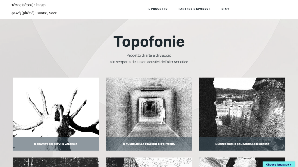 Il portale del progetto Topofonie