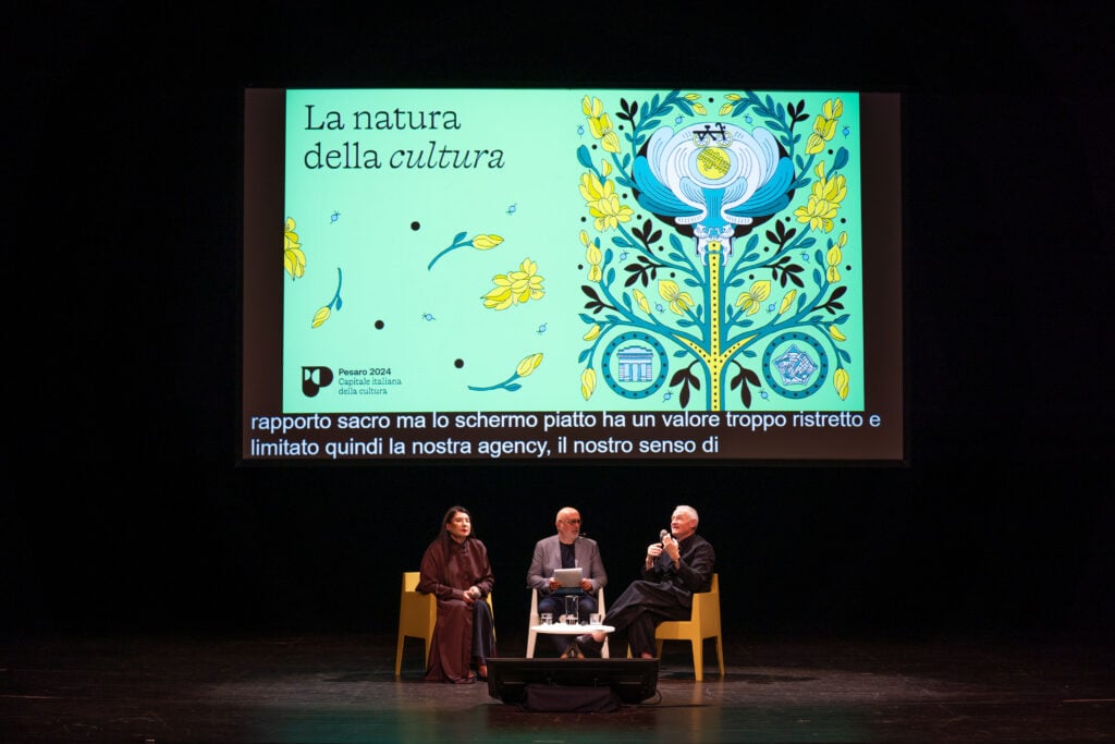 Marina Abramović, Todd Eckert e Marcello Smarrelli, Teatro Rossini di Pesaro. Foto Culto Productions