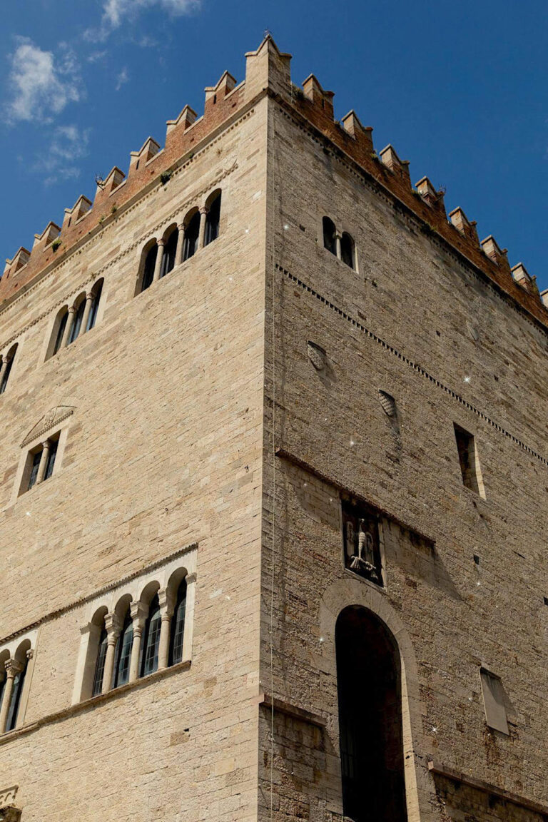 Robert Gligorov, Backbone Crossing Ratio, installation view at Palazzo del Popolo, Todi, 2024. Photo Robert Gligorov