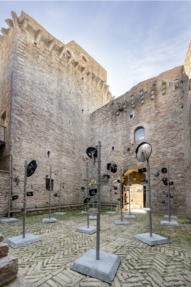 Carlos Garaicoa, Soñamos en la superficie rayada de un cristal, installation view at Rocca Maggiore, Assisi, 2024. Photo Ela Bialkowska - OKNO studio photography