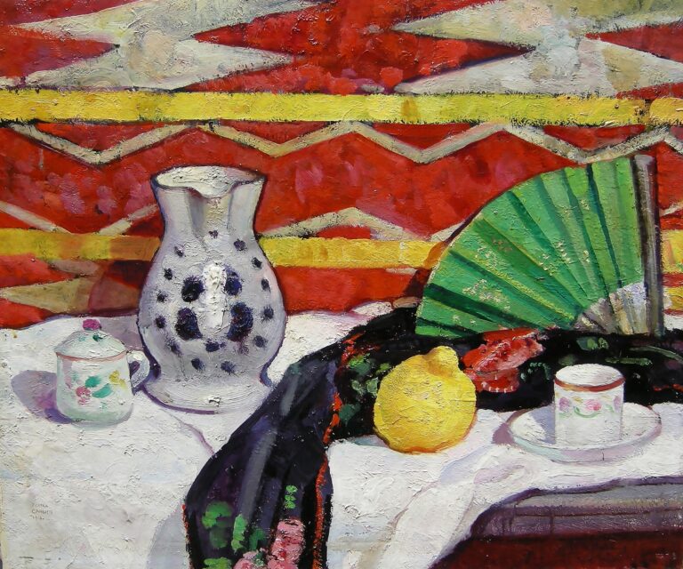 Felice Carena, Ventaglio Verde, 1914, olio su tela, 61,50 x 74 cm, Viareggio. Courtesy Società di Belle Arti