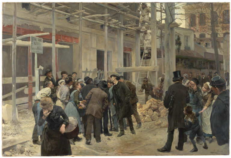 José Jiménez Aranda, A tragic Event, Oil on canvas, 106 x 150 cm, 1890, Private collection