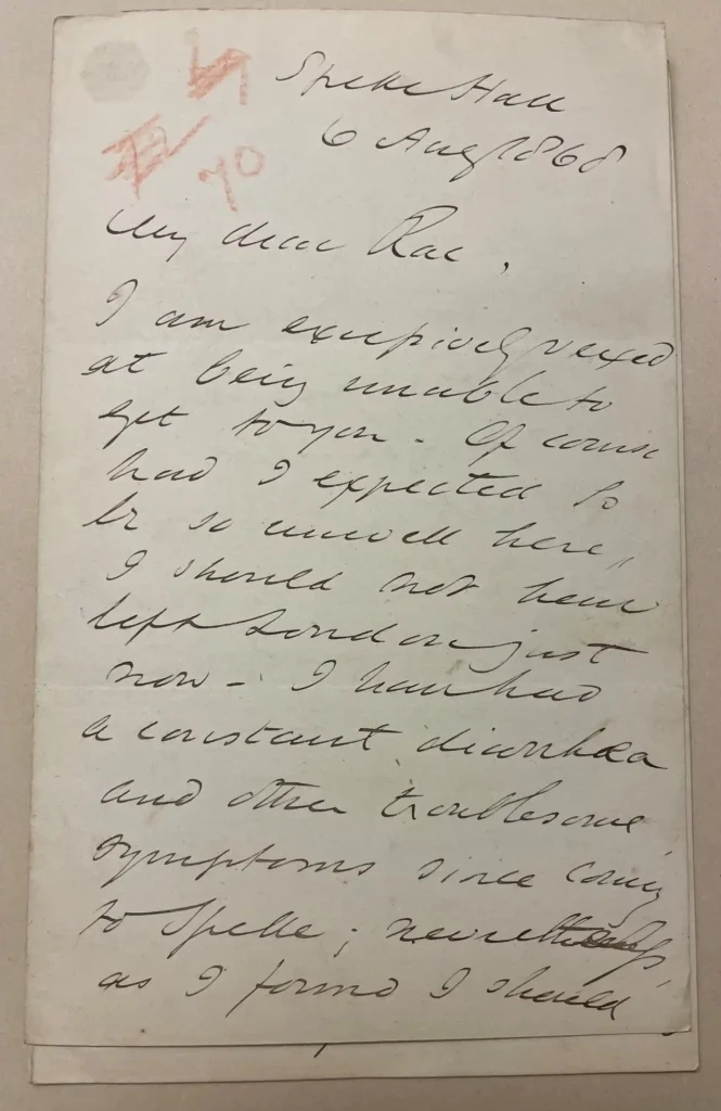 La lettera di Rossetti a George Rae. Courtesy National Museums Liverpool