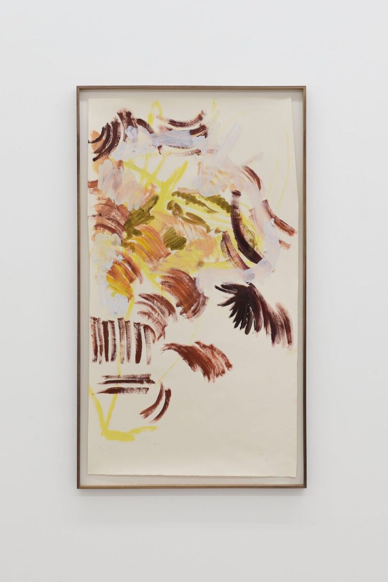 Pesce Khete, Untitled, 2024, pittura a olio su carta di cotone, 122 x 67 cm