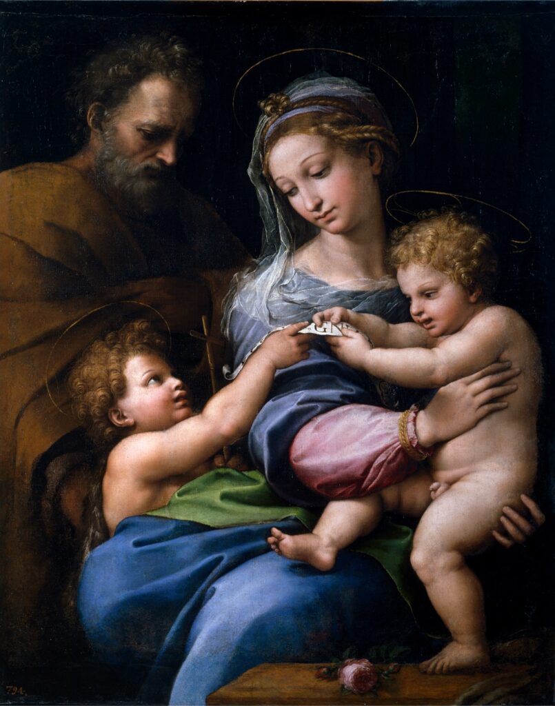 Raffaello Santi. Madonna della Rosa (Prado) 