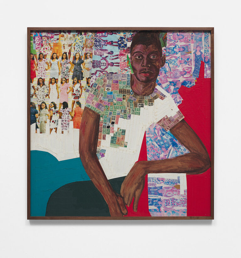 Serge Attukwei Clottey, James Baldwin, 2021. Courtesy of the artist and Simchowitz Gallery, Los Angeles. И Bildrecht, Wien 2024