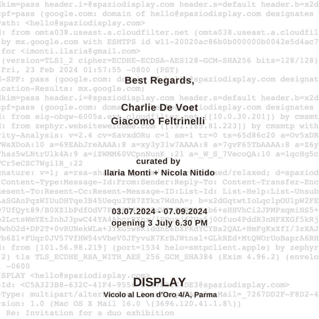 Best Regards – Charlie de Voet / Giacomo Feltrinelli