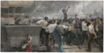 Vicente Cutanda, Una huelga de obreros en Vizcaya, 275 x 550 cm 1892, Museo Nacional del Prado