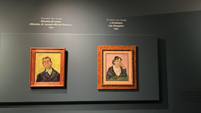 Vincent Van Gogh, ritratti di Monsieur e Madame Ginoux, installation view al Museo Revoltella, Trieste