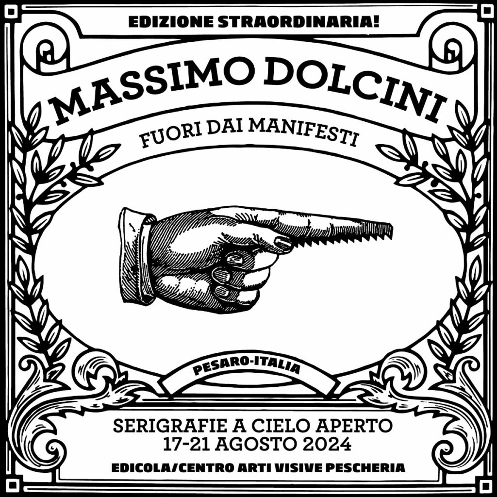 Massimo Dolcini fuori dai manifesti