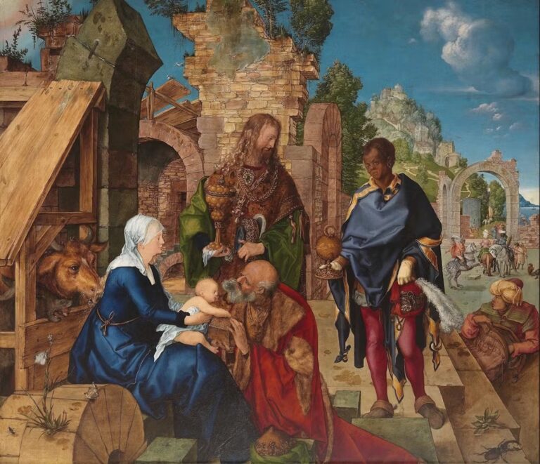 Albrecht Dürer, Adorazione dei Magi, particolare, Firenze, Galleria degli Uffizi