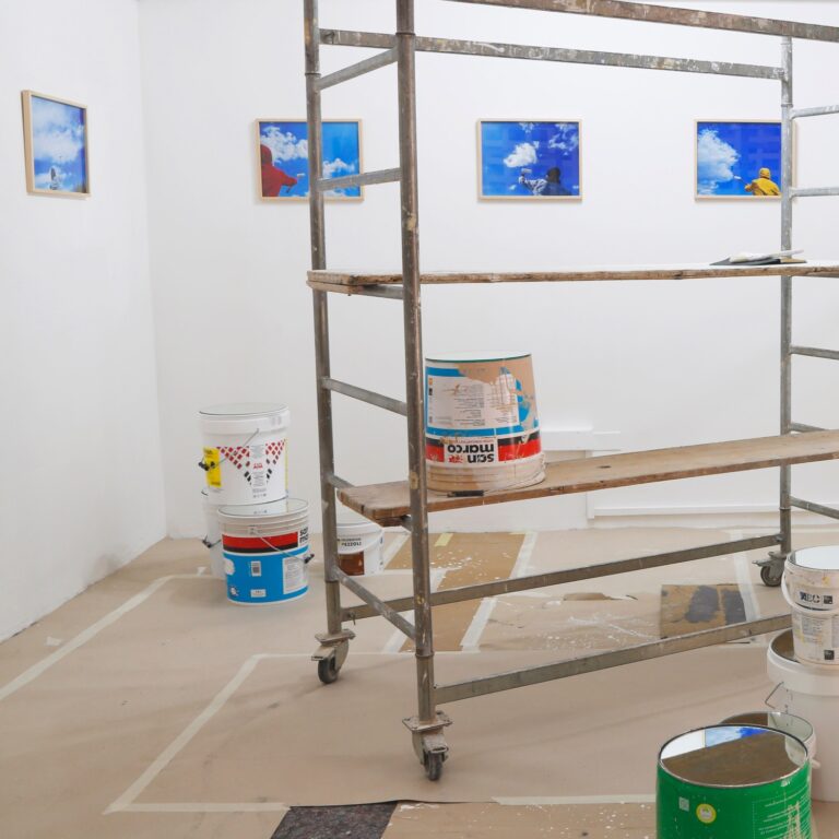 Alex Urso, Painting Clouds. Thèposito Art Space, Narni. . Photo Tanita Gennari