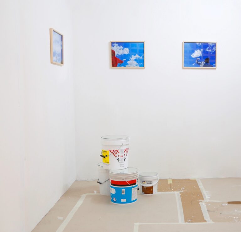 Alex Urso, Painting Clouds. Thèposito Art Space, Narni. . Photo Tanita Gennari.