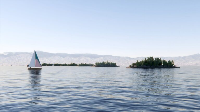 Closed view on the artificial islands. Copyright Angelo Renna