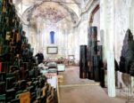 Lo studio di Giorgio Milani nella chiesa di San Rocco a Borgonovo Val Tidone