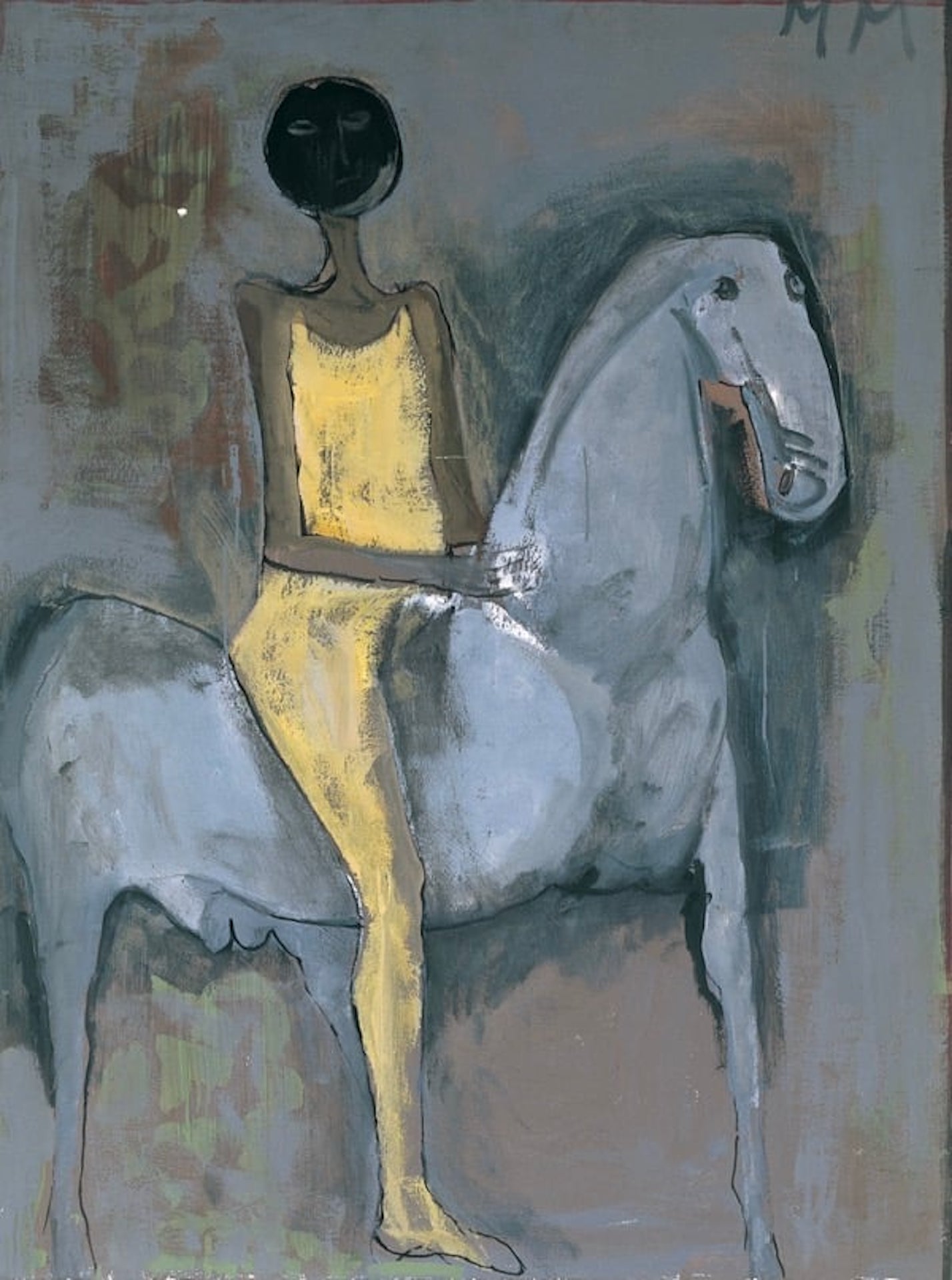 Marino Marini, Gentiluomo a cavallo, 1938 circa, tempera su tela, Museo Marino Marini, Firenze. Photo Archivio Museo Marino Marini, Firenze