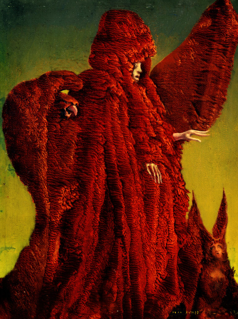 Max Ernst, Divinité, 1940, olio su tela incollata su cartone © Max Ernst, by SIAE 2024