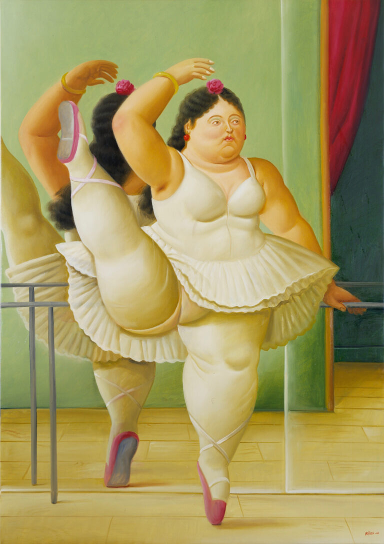 Fernando Botero Ballerina alla sbarra, 2001 Olio su tela, 164x116 cm Collezione privataFernando Botero Ballerina alla sbarra, 2001 Olio su tela, 164x116 cm Collezione privata