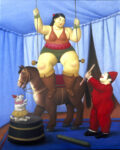 Fernando Botero Donna del circo su trapezio, 2007 Olio su tela, 132x106 cm Collezione privata