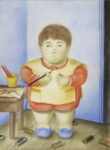 Fernando Botero Pedrito, 1981 Acquarello e matita su tela, 148x108 cm Collezione privata