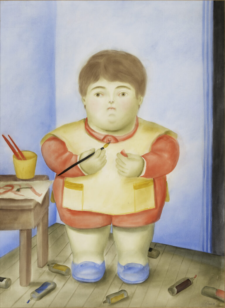 Fernando Botero Pedrito, 1981 Acquarello e matita su tela, 148x108 cm Collezione privata