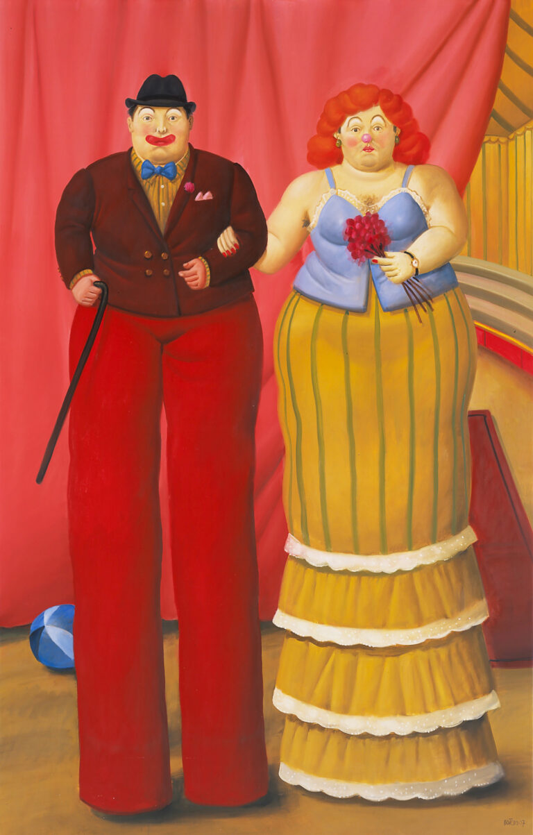 Fernando Botero Clown sui trampoli, 2007 Olio su tela, 186x119 cm Collezione privata