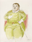 Fernando Botero Il Generale, 2022 Acquarello su carta, 41x31 cm Collezione privata