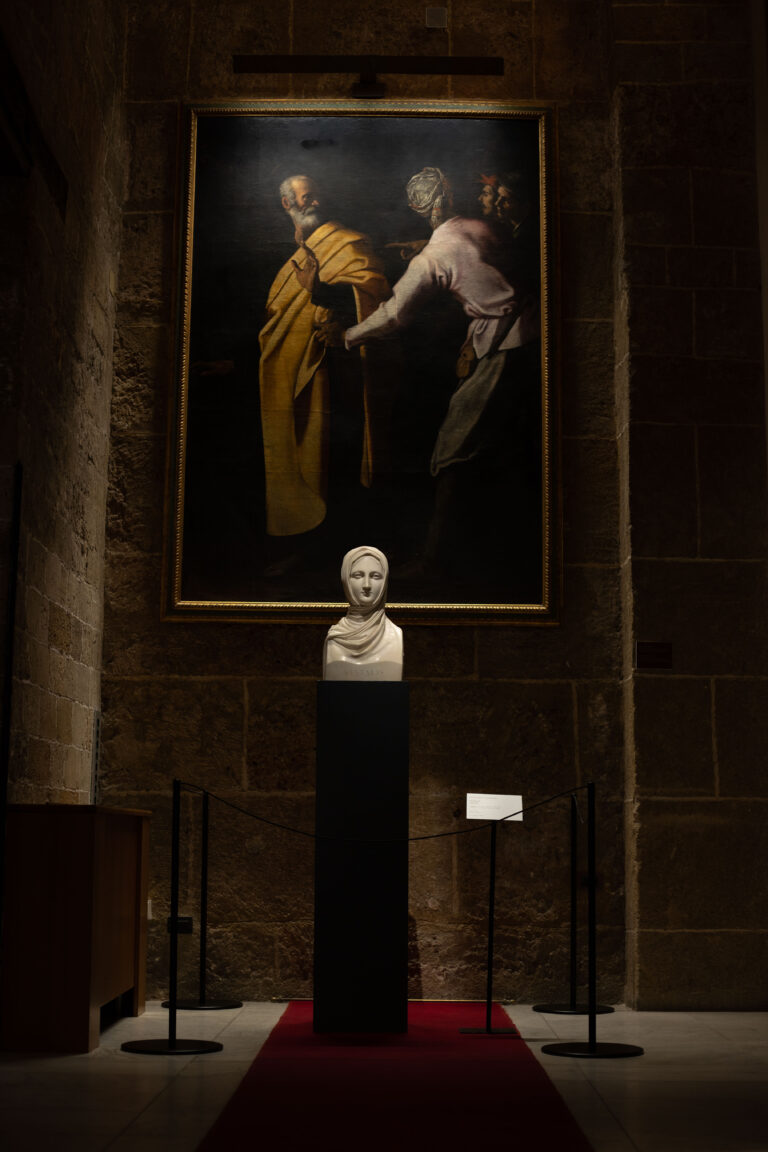 Antonio Canova, "Vestale", 1818-19, marmo - "La Grande Brera al Palazzo Reale di Palermo. La seduzione del classico in mostra". Palazzo del Normanni, Palermo, 2024