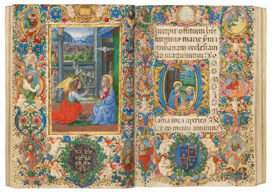 Hours of Isabella d’Este, use of Rome. Manuscript in Latin, illuminated by Gherardo and Monte di Giovanni del Fora. Italy, Florence, c. 1490. Courtesy of Dr. Jörn Günther Rare Books