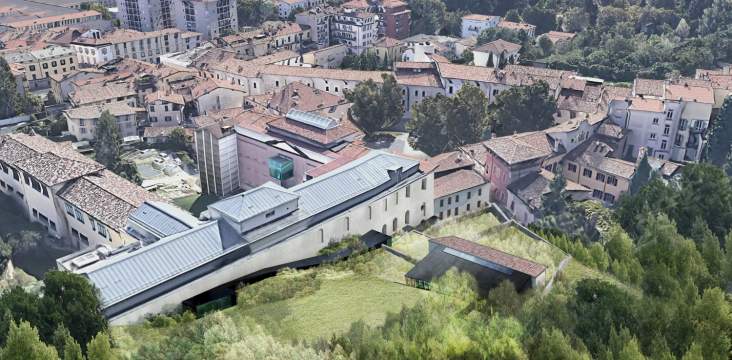 il ripensamento degli spazi esterni del museo via accademia carrara L'Accademia Carrara di Bergamo apre un grande giardino pubblico in città