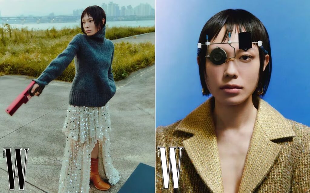 kim ye ji in louis vuitton per il magazine w korea 2 Kim Ye-Ji, la campionessa con la pistola. Dalle Olimpiadi al mondo della moda