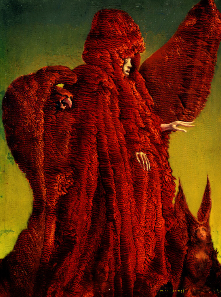 Max Ernst, Divinité, 1940, olio su tela incollata su cartone © Max Ernst, by SIAE 2024