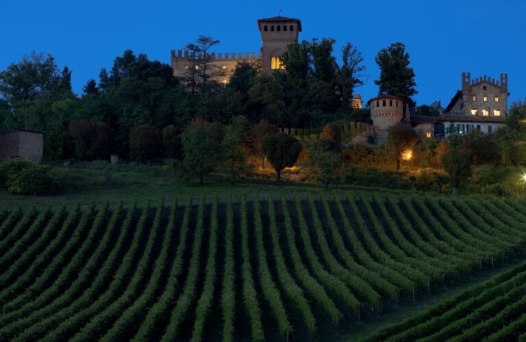 Castello di Gabiano, notturno vigneti